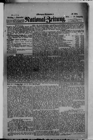 Nationalzeitung vom 01.09.1874