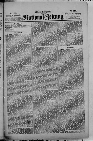 Nationalzeitung vom 04.09.1874