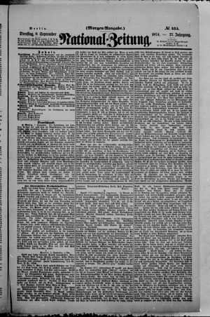 Nationalzeitung vom 08.09.1874