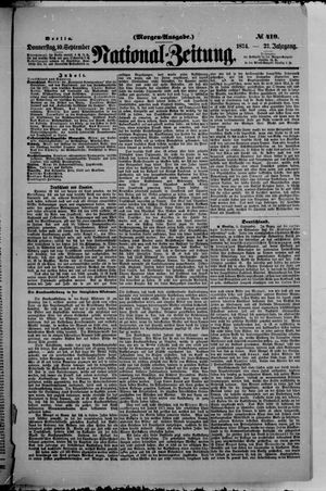 Nationalzeitung vom 10.09.1874