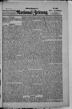 Nationalzeitung vom 10.09.1874