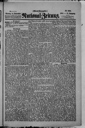 Nationalzeitung vom 14.09.1874