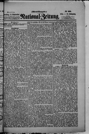 National-Zeitung on Sep 15, 1874