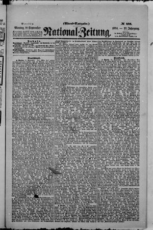 National-Zeitung vom 21.09.1874