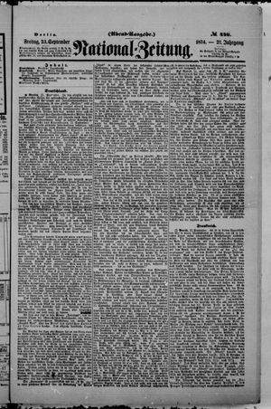 National-Zeitung vom 25.09.1874