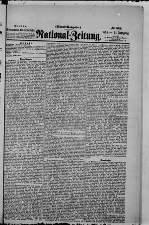 Nationalzeitung vom 26.09.1874