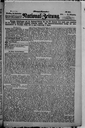 National-Zeitung vom 29.09.1874
