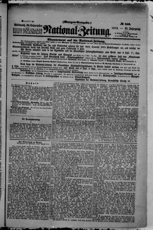 Nationalzeitung vom 30.09.1874