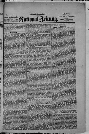 Nationalzeitung vom 30.09.1874