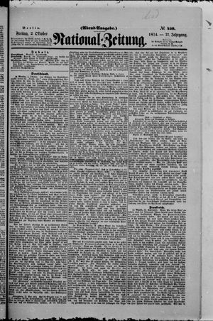 Nationalzeitung vom 02.10.1874