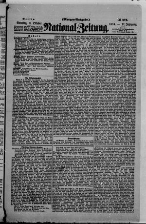 Nationalzeitung vom 11.10.1874