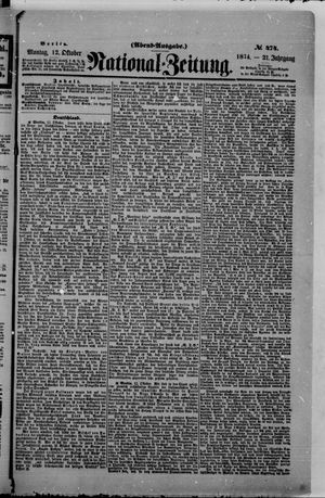National-Zeitung vom 12.10.1874