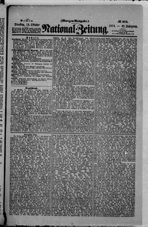 Nationalzeitung vom 13.10.1874