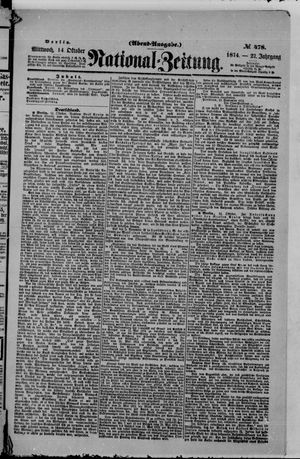 Nationalzeitung vom 14.10.1874