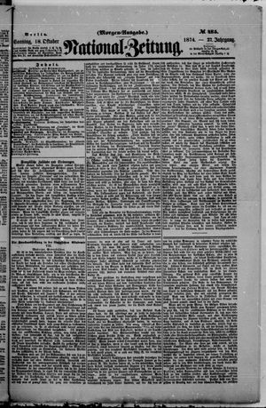 National-Zeitung on Oct 18, 1874