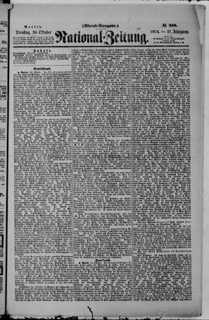 National-Zeitung vom 20.10.1874