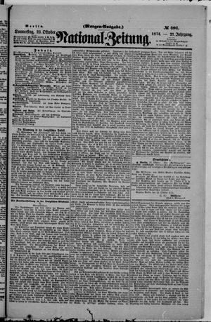 Nationalzeitung vom 22.10.1874