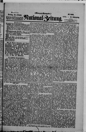 National-Zeitung on Oct 23, 1874