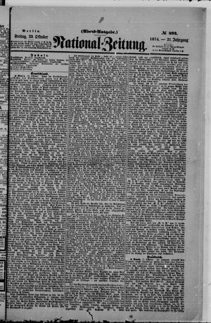 National-Zeitung on Oct 23, 1874