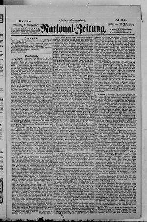 Nationalzeitung vom 02.11.1874