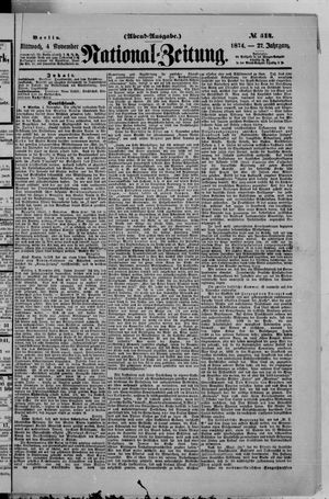 Nationalzeitung vom 04.11.1874