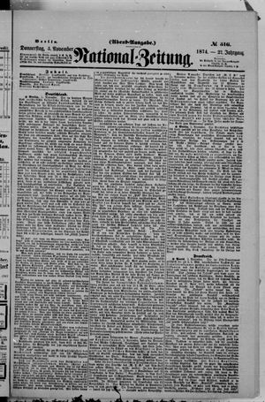 Nationalzeitung vom 05.11.1874