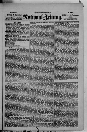 Nationalzeitung vom 06.11.1874