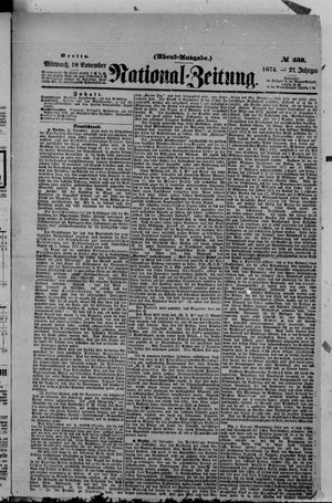 National-Zeitung vom 18.11.1874