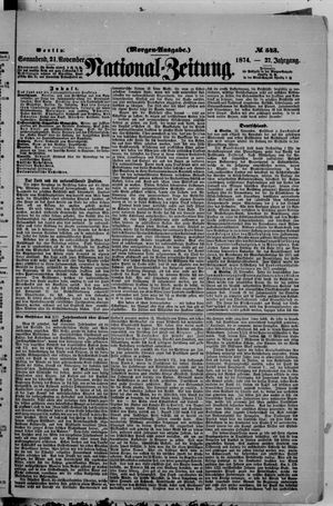 National-Zeitung vom 21.11.1874