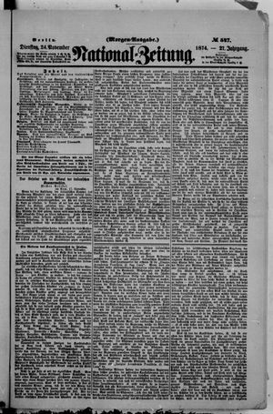 National-Zeitung vom 24.11.1874