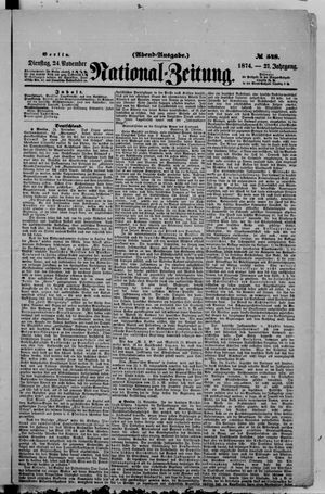 National-Zeitung vom 24.11.1874