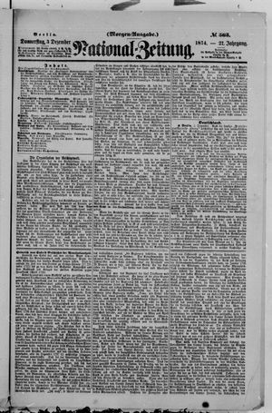 National-Zeitung vom 03.12.1874