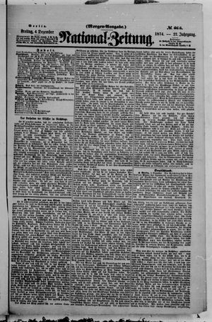 Nationalzeitung vom 04.12.1874