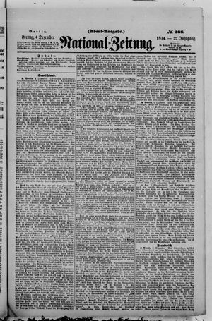 Nationalzeitung vom 04.12.1874