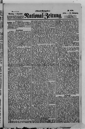 National-Zeitung vom 07.12.1874