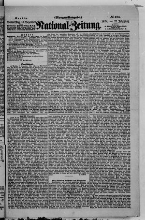 Nationalzeitung vom 10.12.1874