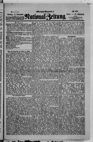 National-Zeitung vom 11.12.1874