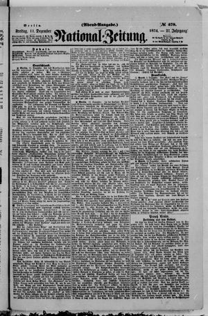 National-Zeitung vom 11.12.1874