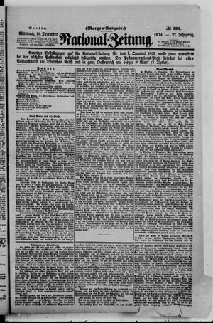 Nationalzeitung vom 16.12.1874