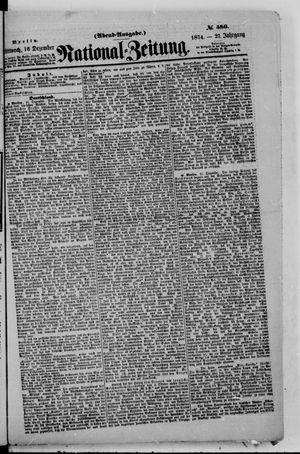 Nationalzeitung vom 16.12.1874