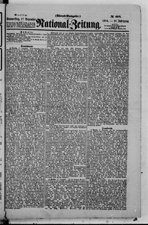 Nationalzeitung vom 17.12.1874