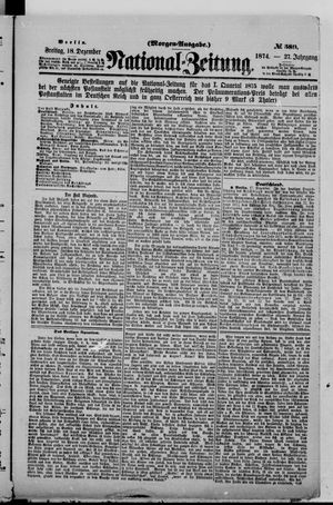 National-Zeitung vom 18.12.1874