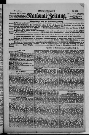 National-Zeitung vom 20.12.1874