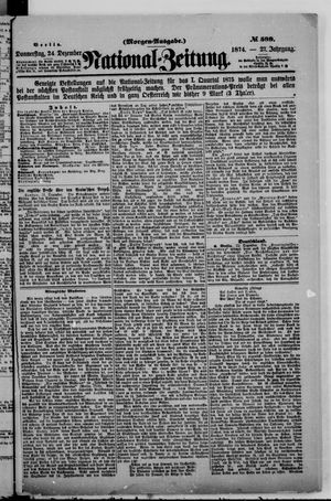 Nationalzeitung vom 24.12.1874
