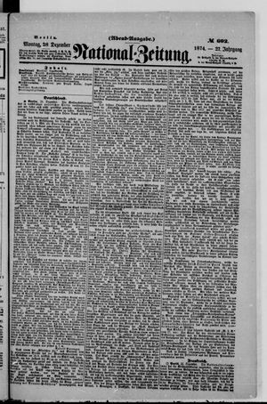 National-Zeitung vom 28.12.1874