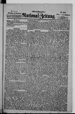 National-Zeitung vom 29.12.1874