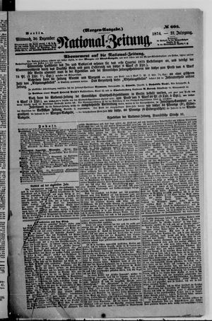 National-Zeitung vom 30.12.1874
