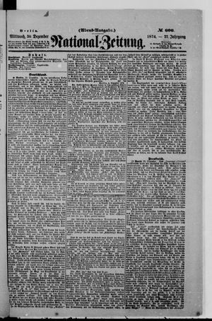 National-Zeitung vom 30.12.1874