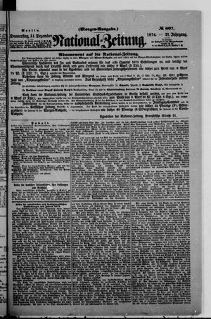 National-Zeitung vom 31.12.1874