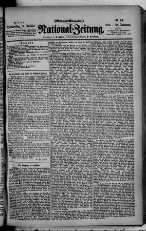 Nationalzeitung vom 14.01.1875